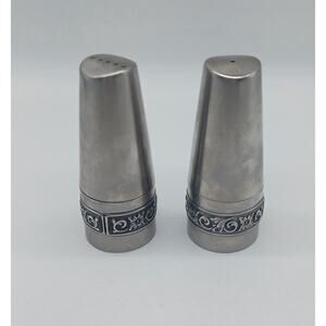 International Decorator Stainless 18-8 Di Lido Salt and Pepper Shakers Set MCM